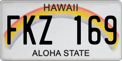 HI license plate FKZ169