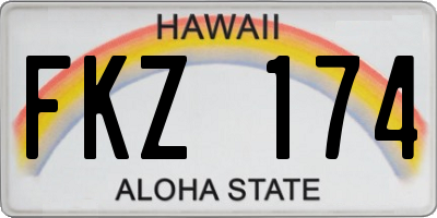 HI license plate FKZ174