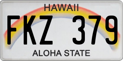 HI license plate FKZ379