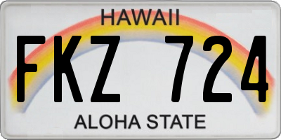 HI license plate FKZ724