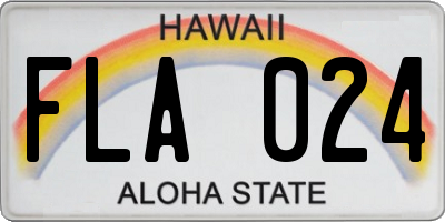 HI license plate FLA024