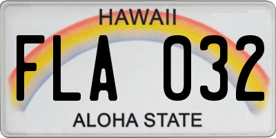 HI license plate FLA032