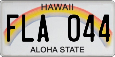 HI license plate FLA044