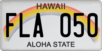 HI license plate FLA050