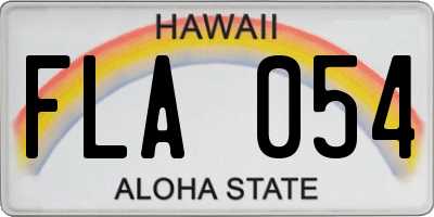 HI license plate FLA054
