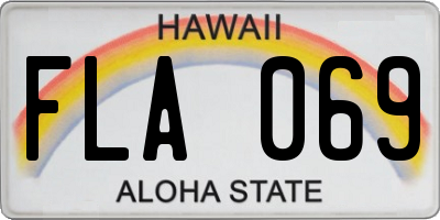 HI license plate FLA069