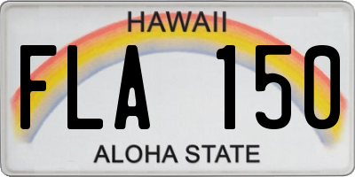 HI license plate FLA150