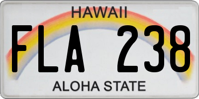 HI license plate FLA238