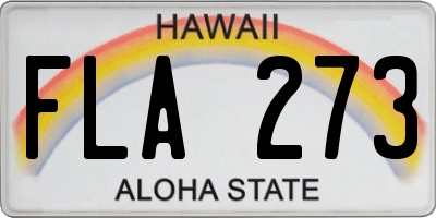 HI license plate FLA273