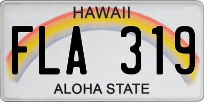 HI license plate FLA319