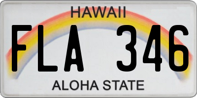 HI license plate FLA346