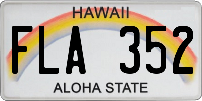 HI license plate FLA352