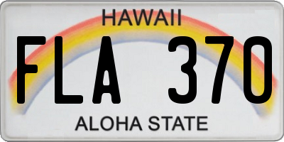 HI license plate FLA370