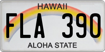 HI license plate FLA390