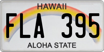 HI license plate FLA395