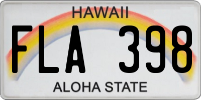 HI license plate FLA398