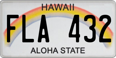HI license plate FLA432