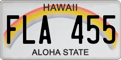 HI license plate FLA455
