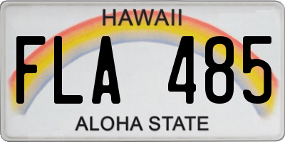 HI license plate FLA485