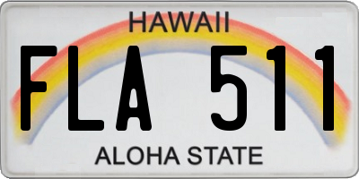 HI license plate FLA511