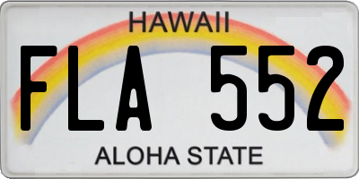 HI license plate FLA552