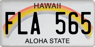 HI license plate FLA565