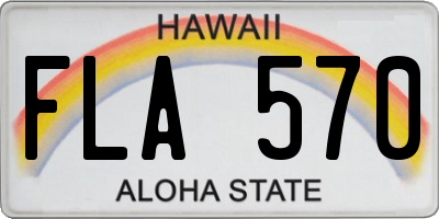 HI license plate FLA570