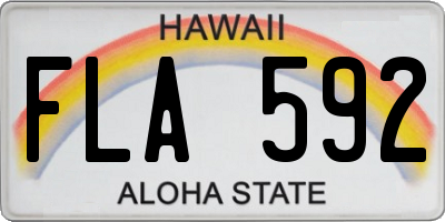 HI license plate FLA592
