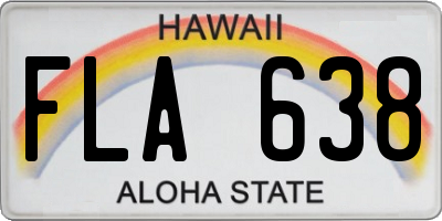 HI license plate FLA638