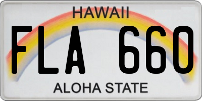 HI license plate FLA660