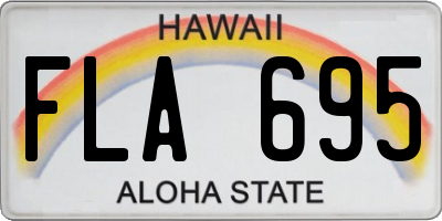 HI license plate FLA695
