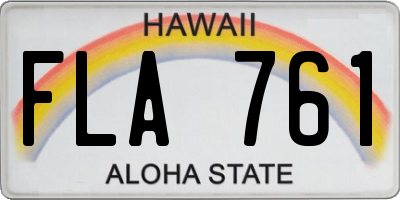 HI license plate FLA761