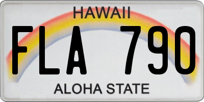 HI license plate FLA790