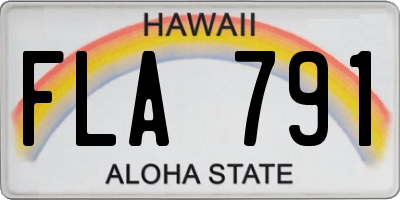 HI license plate FLA791