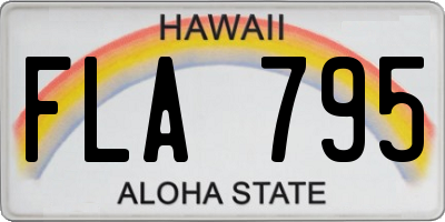 HI license plate FLA795