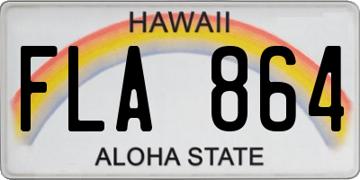 HI license plate FLA864