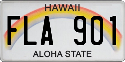 HI license plate FLA901