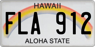 HI license plate FLA912