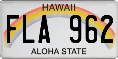 HI license plate FLA962