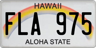 HI license plate FLA975