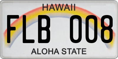 HI license plate FLB008