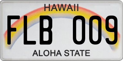 HI license plate FLB009