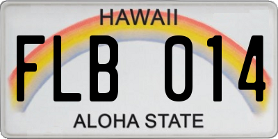 HI license plate FLB014