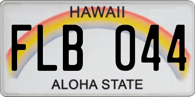 HI license plate FLB044