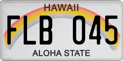 HI license plate FLB045