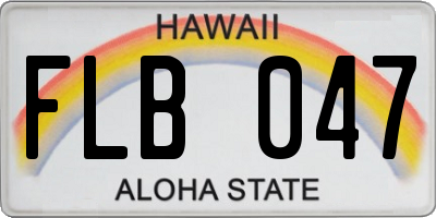HI license plate FLB047