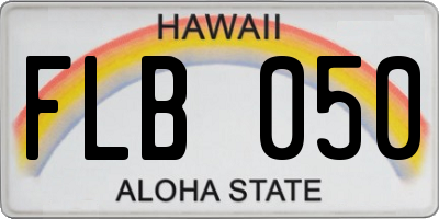 HI license plate FLB050