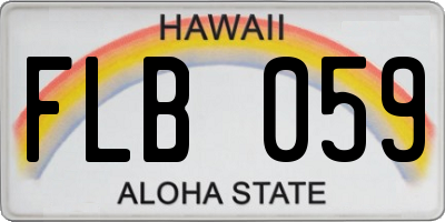 HI license plate FLB059