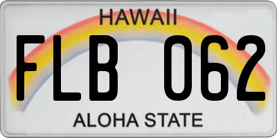 HI license plate FLB062