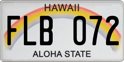 HI license plate FLB072